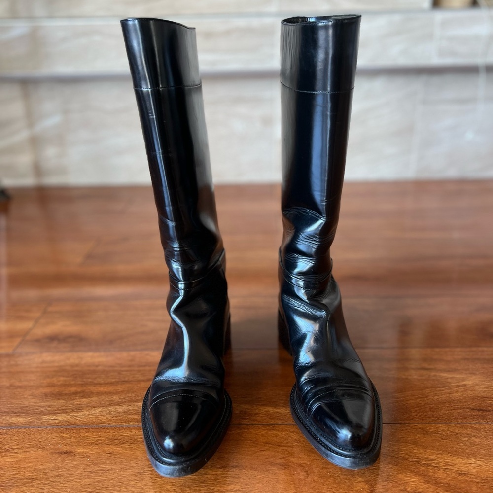 Prada Black Leather Boots